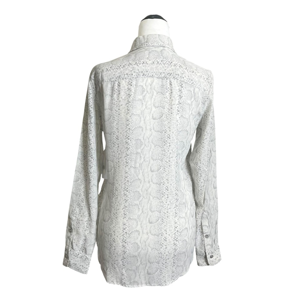 Equipment Brett Silk Shirt XS White Snake Print Button Front Office Chic
New - Picture 6 of 10